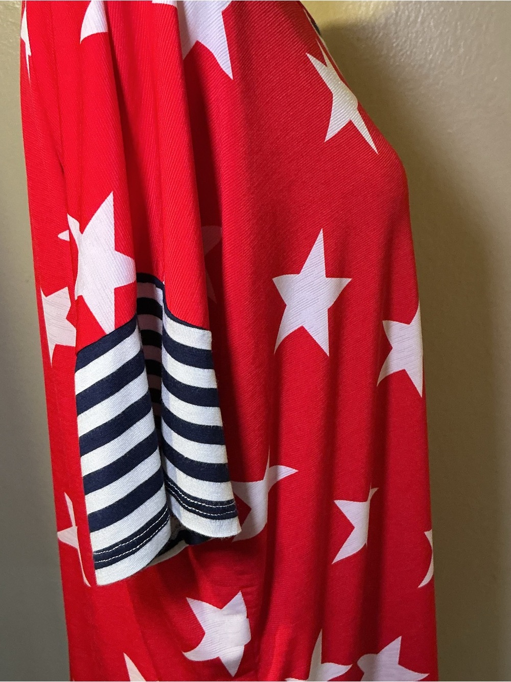 Sew  In Love Patriotic Stars & Stripes Top Large Made in USA America 250 - Picture 5 of 9